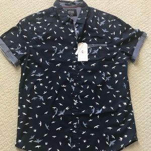 Denim Flower NWT casual short sleeve shirt